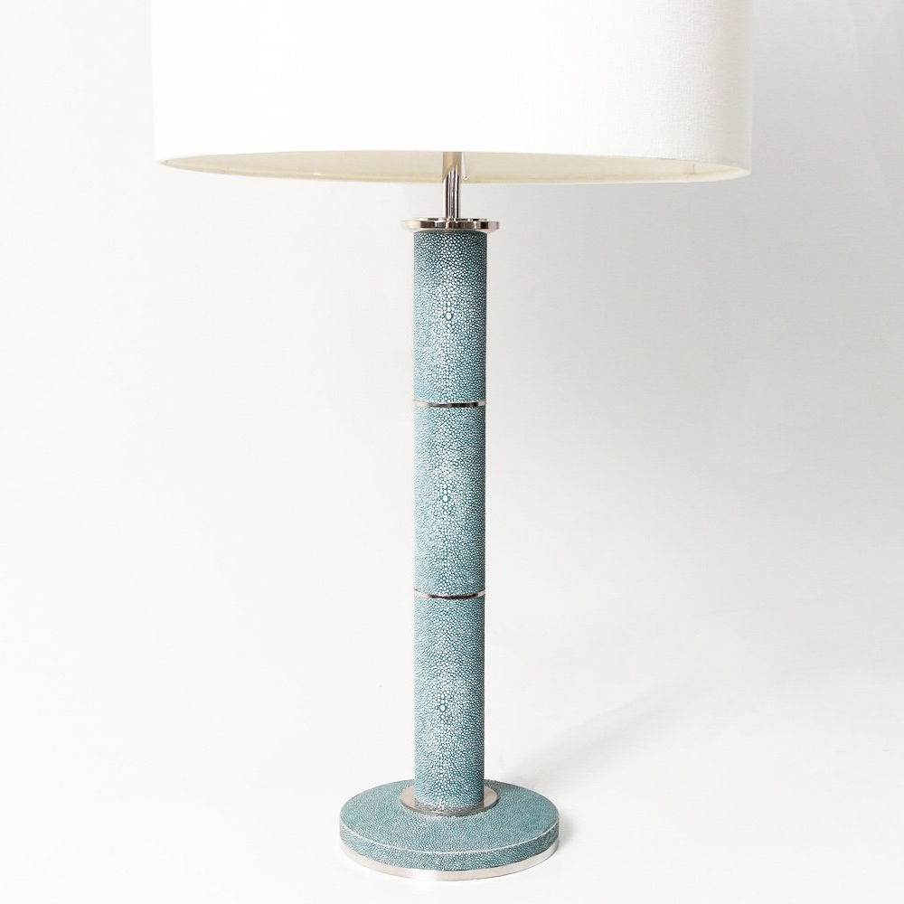 Diss Column Table Lamp Shagreen Teal