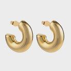 Missy chunky gold-plated hoop earrings by Luv and Bart, 30 mm, suitable for everyday wear