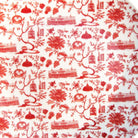 Faux Hong Kong Toile Series Plate Red