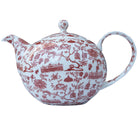 Faux Hong Kong Toile Series Tea Pot Red