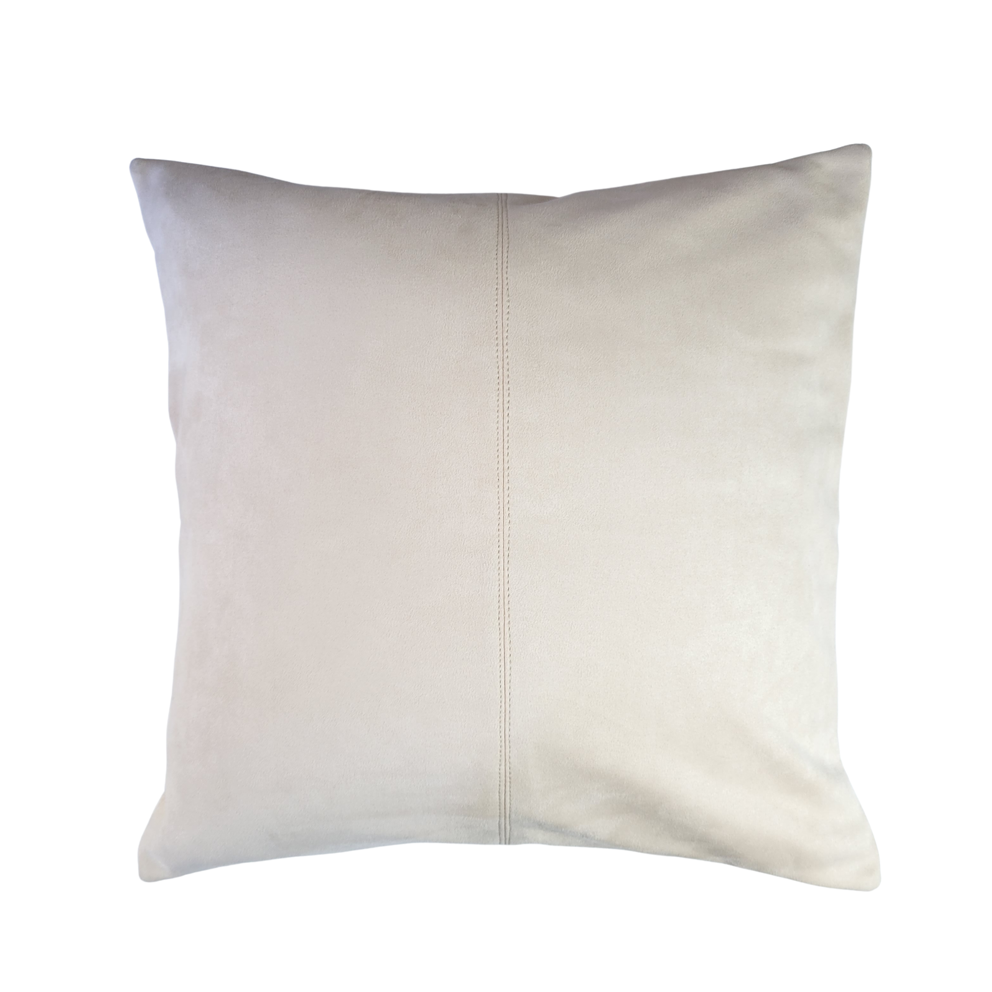 Faux suede cushion in sand, 50 x 50 cm, 100% polyester with zip closure, Ceannis