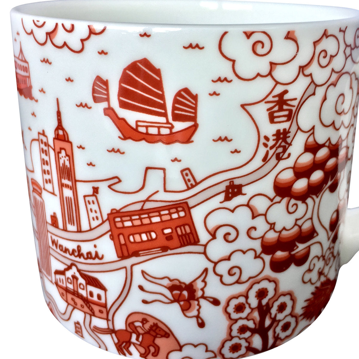 Faux Willow Series HK Mug Red - Faux, INSIDE Hong Kong