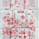 Faux Willow Series HK Tea Towel Red