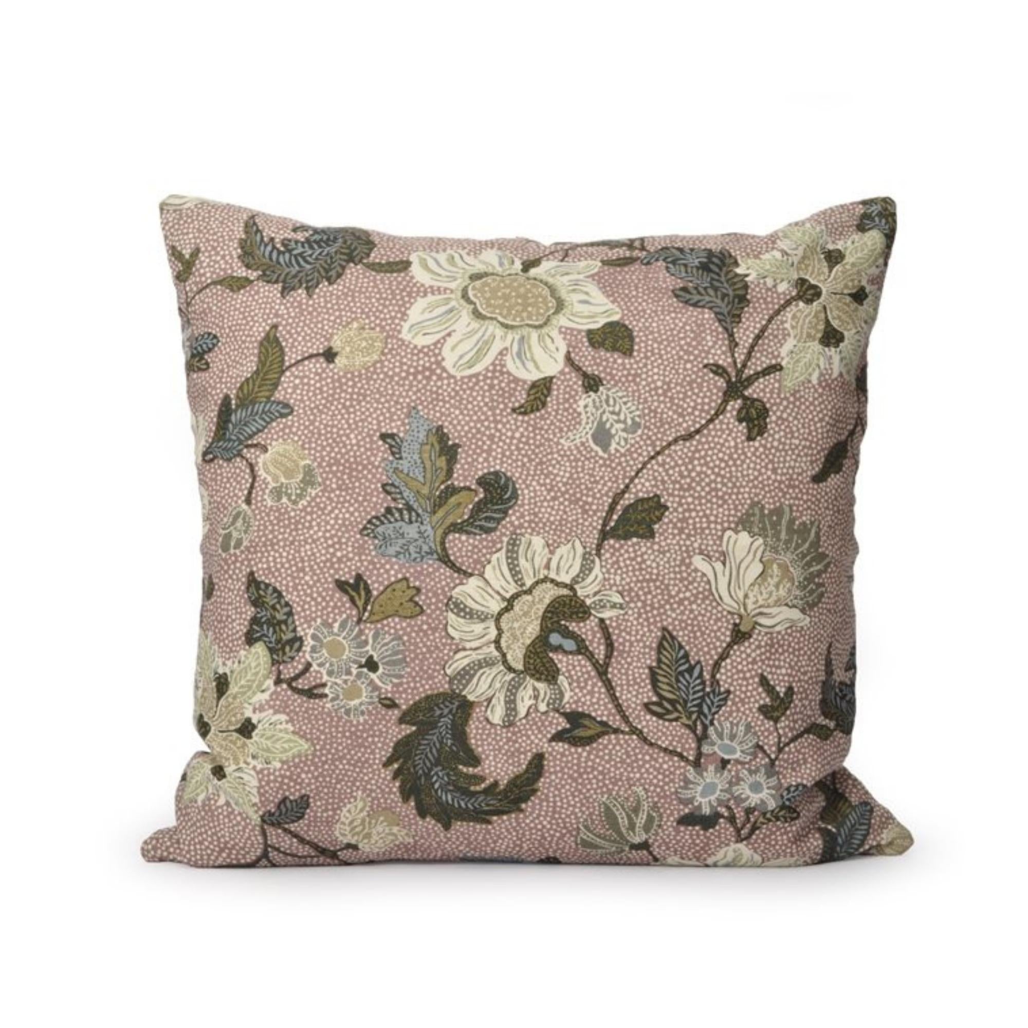 Flower Linen cushion cover in dusty pink, Ceannis