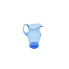 Blue mouth-blown vintage glass carafe, small size, All'origine