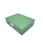 Green shagreen-effect lacquer watch box with silver clasp, Addison Ross