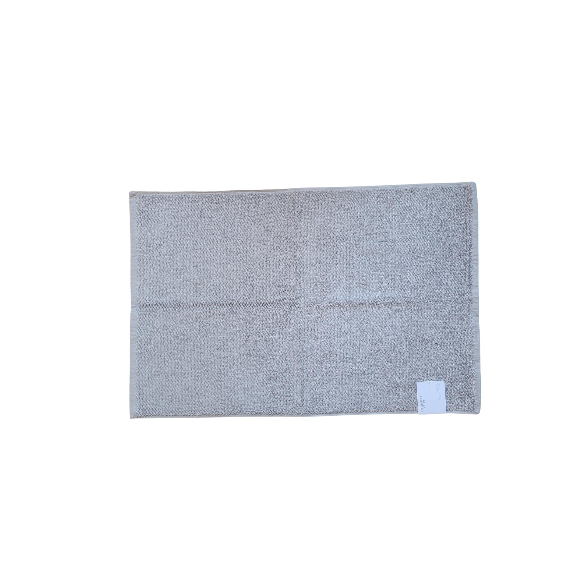 Grey organic terry cotton bath mat by Citta