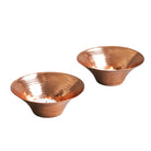 Copper hand-beaten Glimmer tea light holder, handmade in India