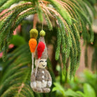 Felt elf balloon boy decoration, hand-stitched in India
