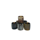 Horn napkin rings styled with linen napkins, set of six, INSIDE