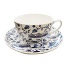 Hong Kong Toile fine bone china cup and saucer in blue by Faux, Mariko Jesse design