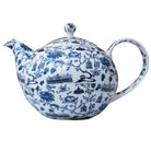 Hong Kong Toile fine bone china teapot in blue by Faux, 1 litre, Mariko Jesse design