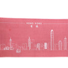 Hong Kong skyline woven cotton towel for beach, gym or wall hanging