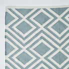 Teal Iris rug by Weaver Green, close-up of weave