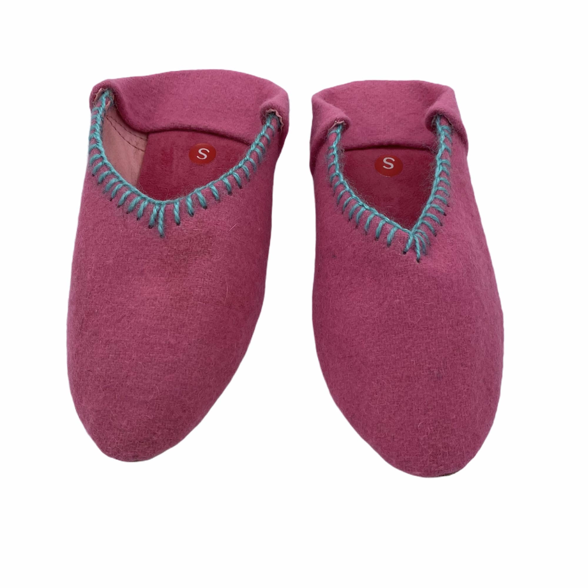 Kids' wool felt slippers, non-slip soles, styled