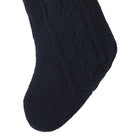 Knitted Stripe christmas Stocking Navy