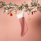 Knitted Stripe christmas Stocking Navy