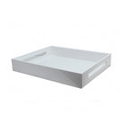 White lacquer serving tray, high-gloss finish, 40.5 x 35.5 cm