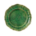 Large round serving dish in seaweed, glazed ceramic, 34 cm diameter