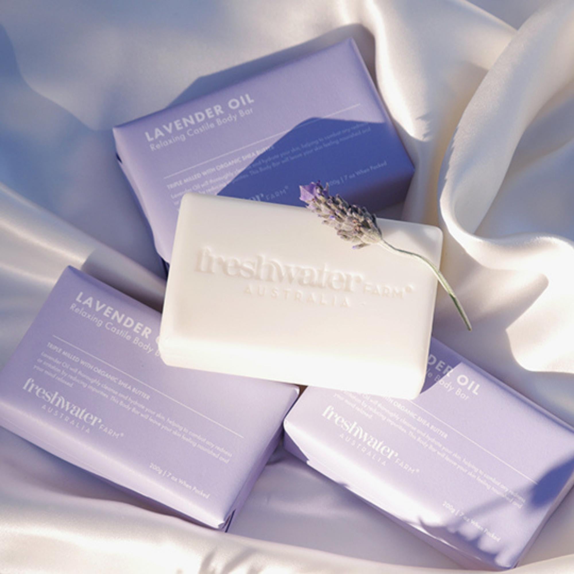 Lavender Oil body bar, 200g, French triple milled, vegan friendly