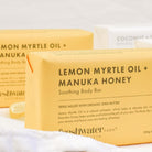 Lemon Myrtle and Manuka Honey body bar, 200g, Australian made, detail view
