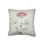 Spring blossom hand embroidered linen cushion, detail view