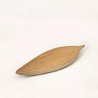 Hand painted mango wood masala platter, natural, detail view