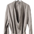 Men's Linen Blk/Nat Dressing Gown