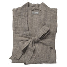 Men's Linen Blk/Nat Dressing Gown