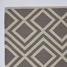 Monsoon Iris teal rug, flat weave, close-up detail