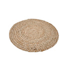 Natural jute round placemat, handcrafted, styled on the table