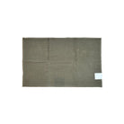 Ivy green ribbed cotton bath mat, soft and absorbent, detail view