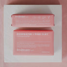 Rosewater and Australian pink clay body bar, 200g French triple milled vegan soap