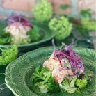Sthal primavera ceramic salad plate, 23cm stoneware with subtle pattern, made in Portugal