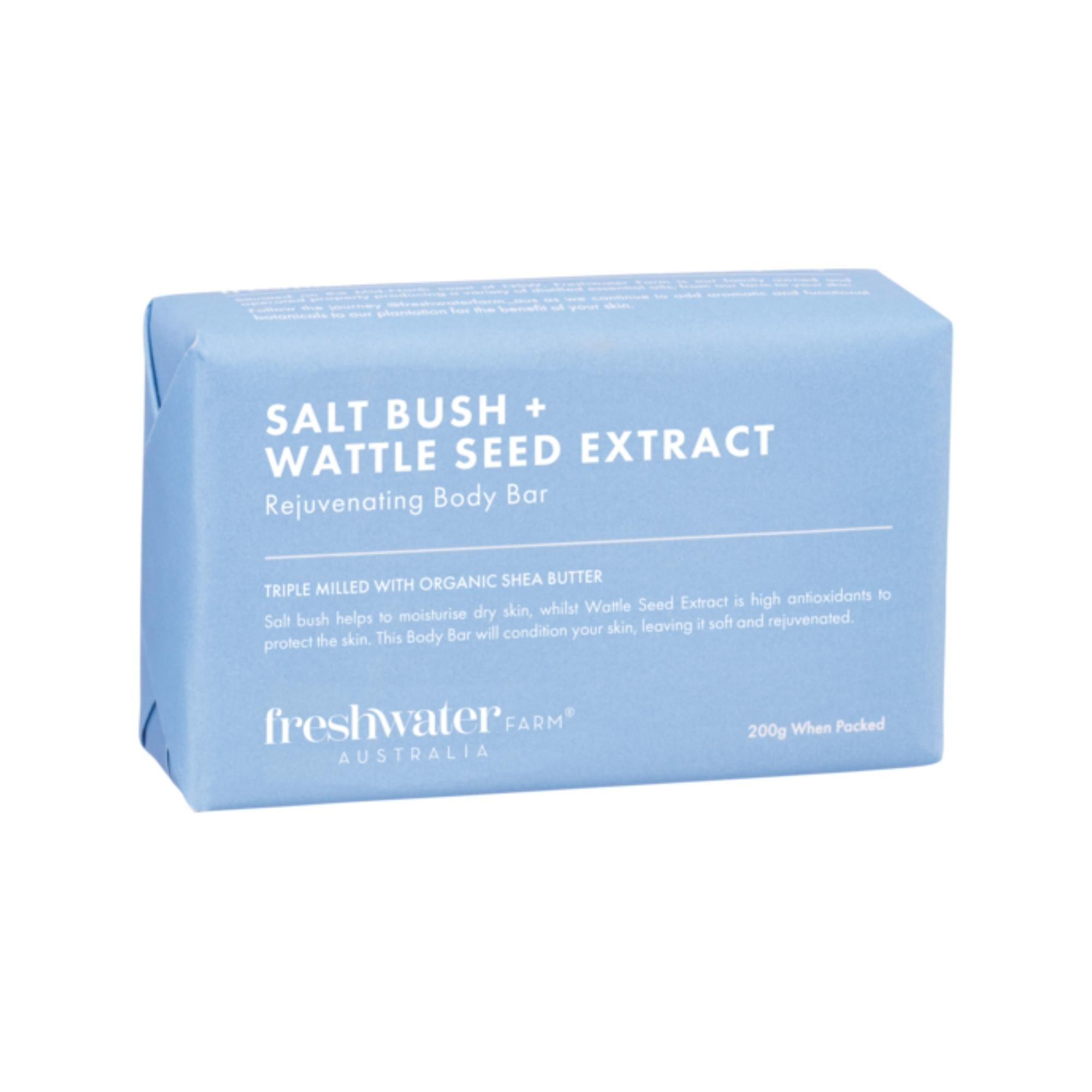 Saltbush and wattle seed rejuvenating body bar with olive oil and shea butter