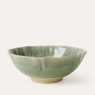 Sthal antique serving bowl with scalloped edge, 26cm white stoneware, made in Portugal