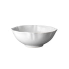 Sthal white scalloped serving bowl, white stoneware, detail