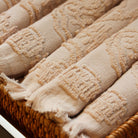 Set of 6 Bo jacquard cotton face towels in pearl