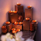 Shathdeep handmade terracotta diya set of 24, traditional Indian Diwali oil lamps