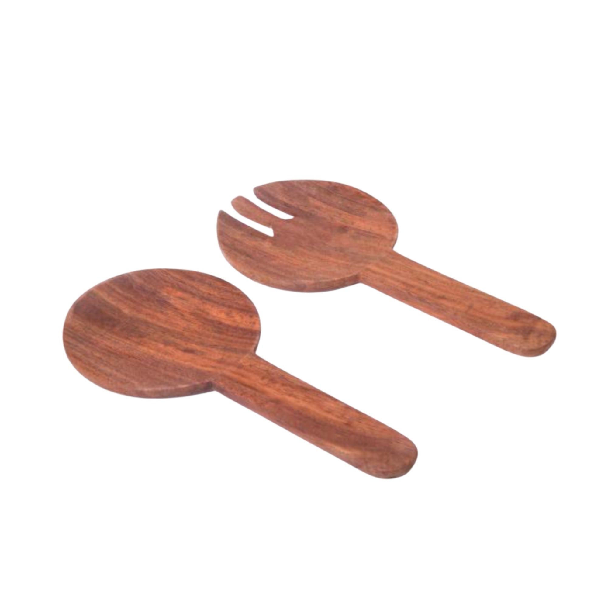 Sheesham wood salad spoon and fork set of 2, handcrafted serving utensils