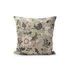 Soft green Flower Linen cushion cover, 50 cm