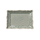 Sthal appetizer plate in antique white ceramic, rectangular, made in Portugal