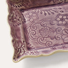 Sthal appetizer plate in lavender ceramic, rectangular, made in Portugal