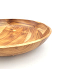Teak salad bowl, natural finish, styled