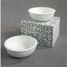 Tinge white porcelain bowl set of 2 with exposed raw rim, 16cm