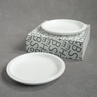 Tinge white porcelain side plate set of 2 with exposed raw rim, 20cm
