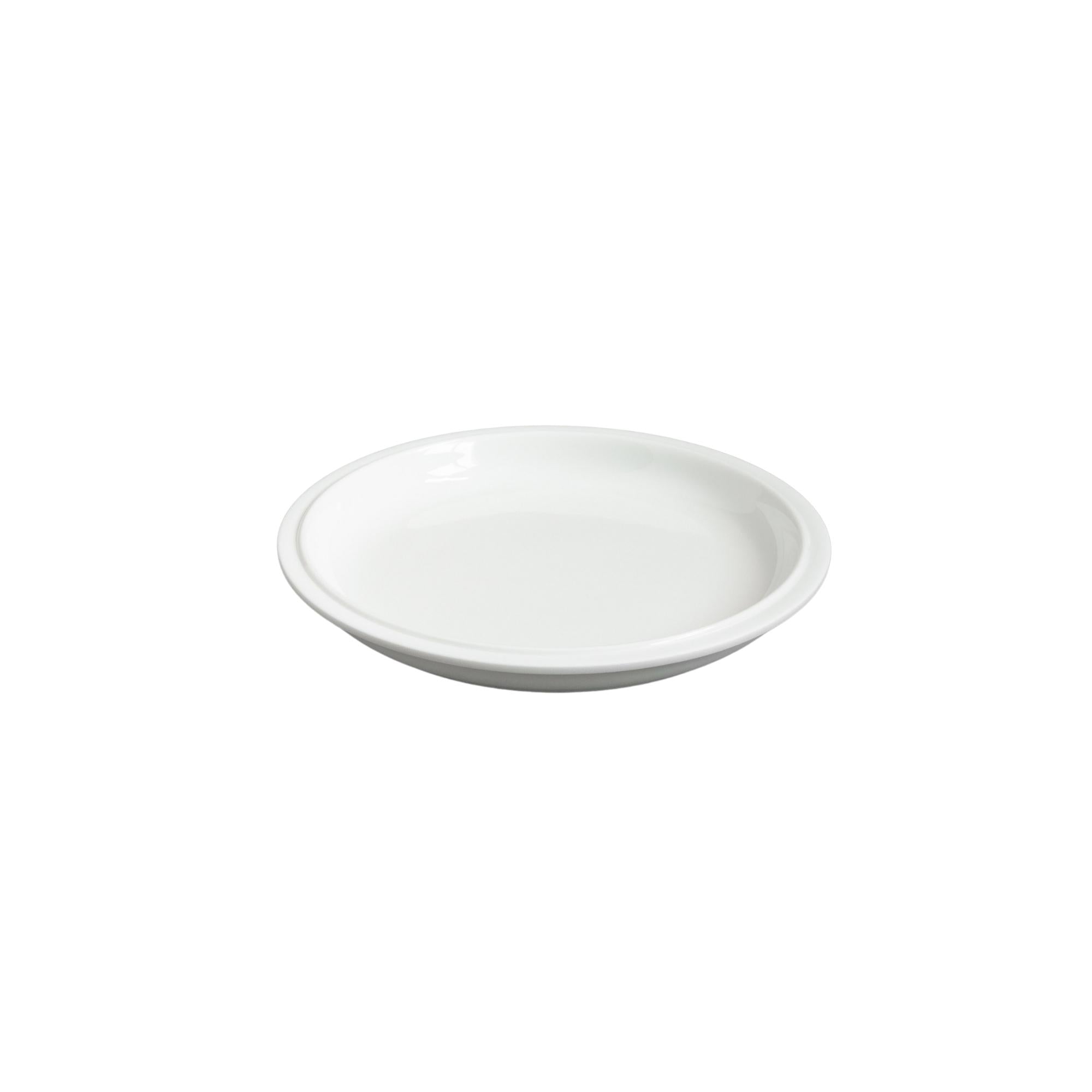 Tinge white porcelain side plates, set of 2, glazed and raw rim contrast, detail