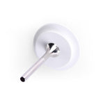 Tip-Top white lacquered spinning top, nickel features, detail
