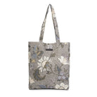 Ceannis Flower Linen tote bag in khaki with floral pattern, linen-cotton