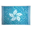 Turquoise Hong Kong tea towel, woven cotton, detail